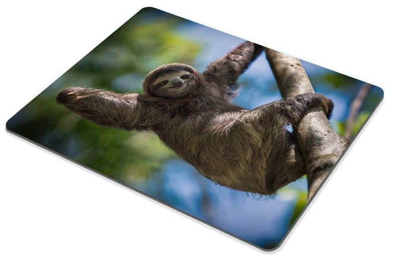 Smooffly Happy Sloth Customized Rectangle Non-Slip Rubber Mousepad Gaming Mouse Pad 9.5 X 7.9 Inch (240mmX200mmX3mm) - Image 4